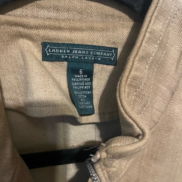 Ralph Lauren - Womens Tan Jean Jacket Size 6 - Picture 5 of 5
